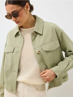 Mohito - Bawełniana kurtka - oliwkowy