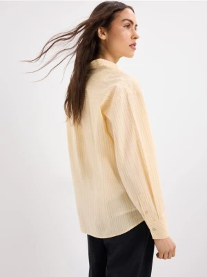 Mohito - Bawełniana masełkowa koszula w paski - żółty