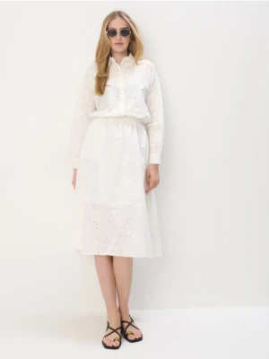 Mohito - Bawełniana spódnica - kremowy