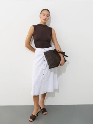 Mohito - Bawełniana spódnica midi - biały