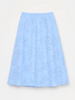 Mohito - Bawełniana spódnica midi - błękitny