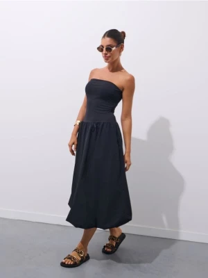 Mohito - Bawełniana sukienka maxi - czarny