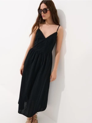 Mohito - Bawełniana sukienka maxi - czarny