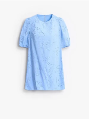 Mohito - Bawełniana sukienka mini - błękitny