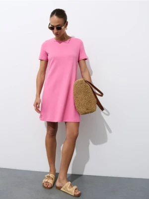 Mohito - Bawełniana sukienka mini - różowy