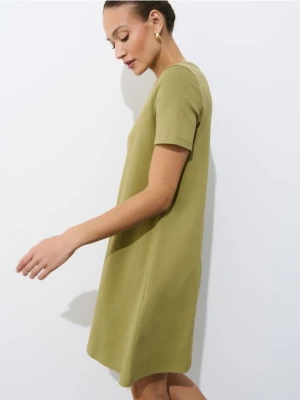 Mohito - Bawełniana sukienka mini - zielony