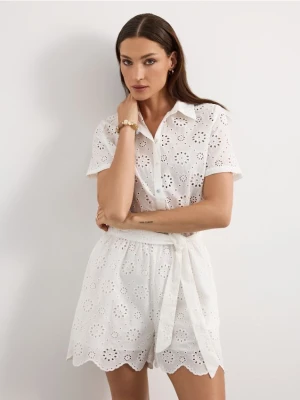 Mohito - Bawełniany kombinezon - biały