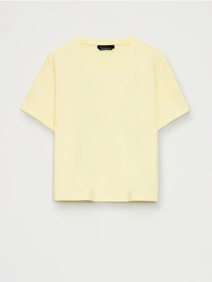 Mohito - Bawełniany masełkowy t-shirt - żółty