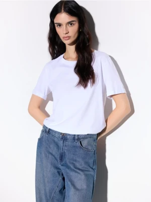 Mohito - Bawełniany t-shirt - biały