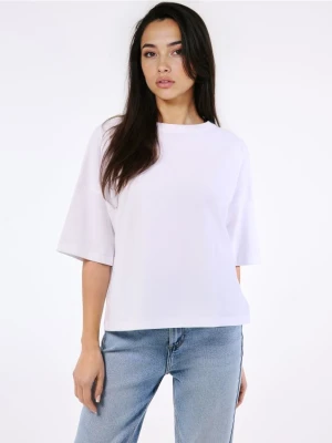 Mohito - Bawełniany t-shirt - biały