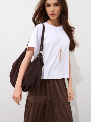 Mohito - Bawełniany t-shirt - biały