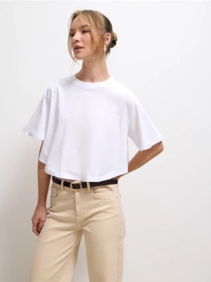 Mohito - Bawełniany t-shirt - biały