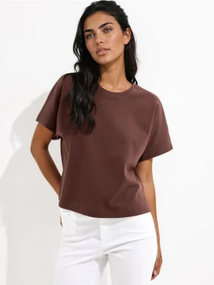 Mohito - Bawełniany t-shirt - brązowy