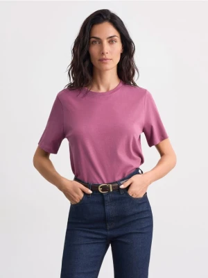 Mohito - Bawełniany t-shirt - fioletowy