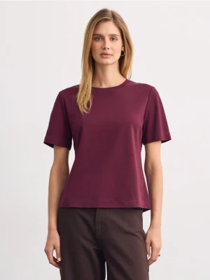 Mohito - Bawełniany T-shirt - mahoń