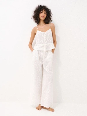 Mohito - Bawełniany top do spania - biały