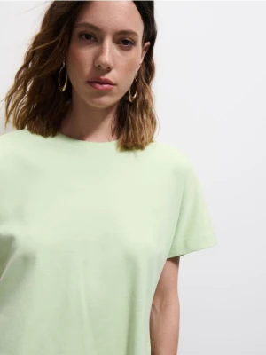 Mohito - Bawełniany zielony t-shirt - zielony