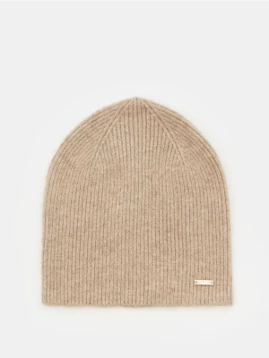 Mohito - Beżowa czapka beanie - beżowy