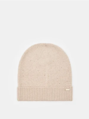 Mohito - Beżowa czapka beanie - beżowy