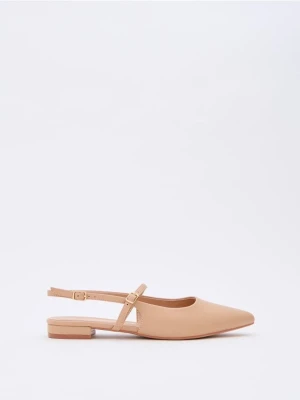 Mohito - Beżowe baleriny z odkrytą piętą - beżowy