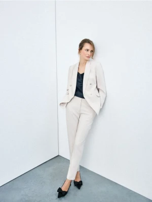 Mohito - Beżowe spodnie cygaretki - beżowy