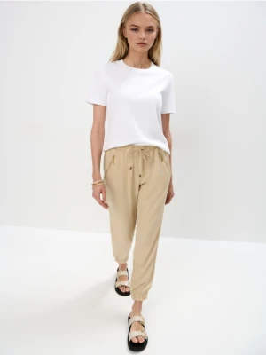 Mohito - Beżowe spodnie joggery - beżowy