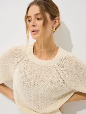 Mohito - Beżowy sweter z krótkim rękawem - beżowy