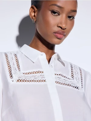 Mohito - Biała koszula z lyocellem - biały