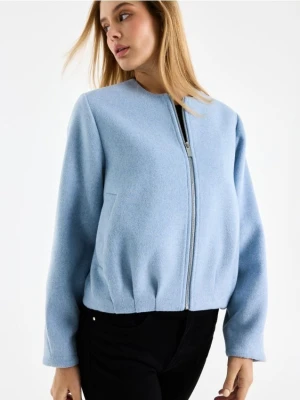 Mohito - Błękitna kurtka bomberka z wełną - błękitny