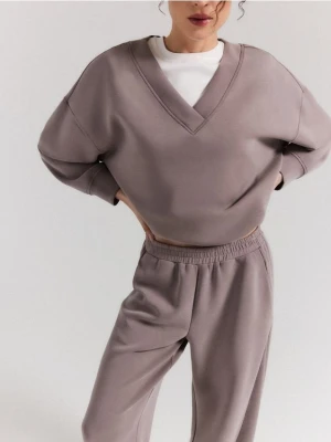 Mohito - Bluza basic z modalem - beżowy