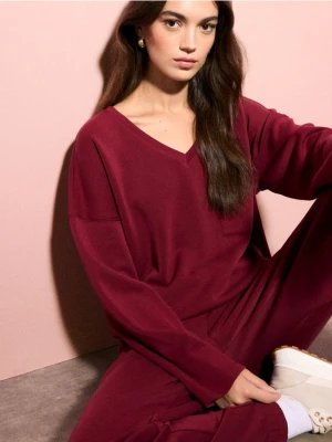 Mohito - Bluza z dodatkiem modalu - czerwony