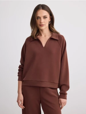 Mohito - Bluza z kołnierzem polo - brązowy