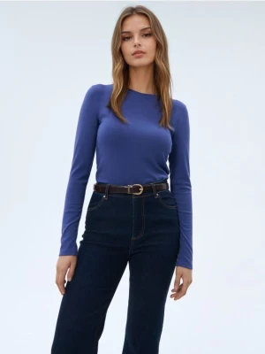 Mohito - Bluzka basic z modalem - niebieski