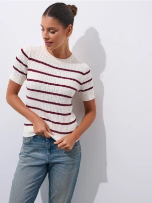 Mohito - Bluzka w paski - beżowy