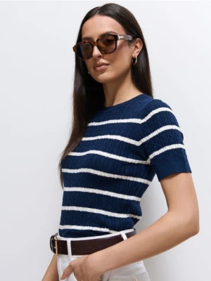 Mohito - Bluzka w paski - granatowy