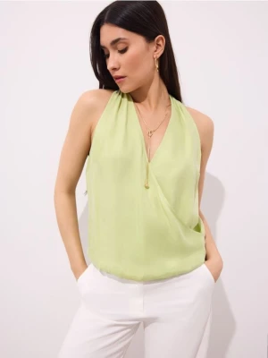 Mohito - Bluzka z cupro i wiskozy - neonowy