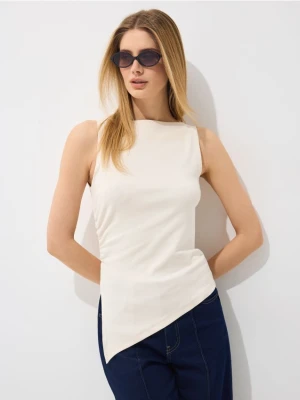 Mohito - Bluzka z drapowaniem - kremowy