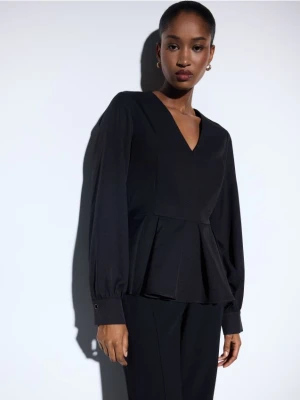 Mohito - Bluzka z falbaną - czarny