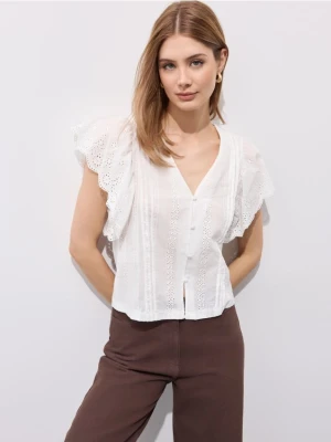 Mohito - Bluzka z falbanami - biały