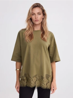 Mohito - Bluzka z koronką - khaki