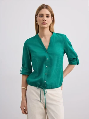 Zdjęcie produktu Mohito - Bluzka z lnu i wiskozy - zielony
