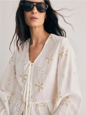 Mohito - Bluzka z lyocellem - kremowy