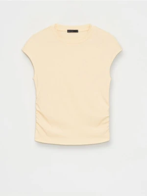 Mohito - Bluzka z marszczeniami - żółty