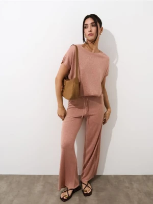 Mohito - Bluzka z metaliczną nicią - różowy