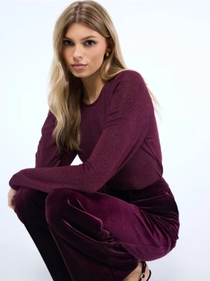 Mohito - Bluzka z metaliczną nitką - kasztanowy