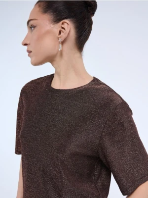 Mohito - Bluzka z metaliczną nitką - pomarańczowy