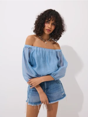 Mohito - Bluzka z odkrytymi ramionami - błękitny