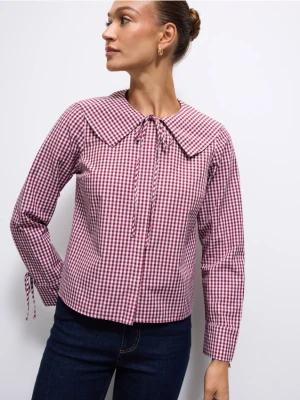 Mohito - Bluzka z ozdobnym kołnierzem - ciemny fiolet