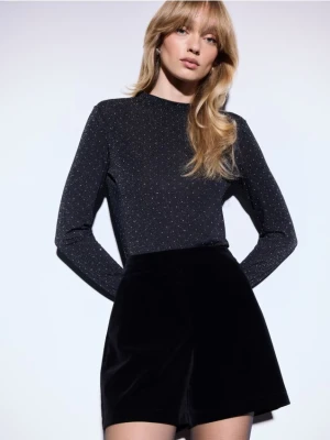 Mohito - Bluzka z ozdobnymi detalami - czarny