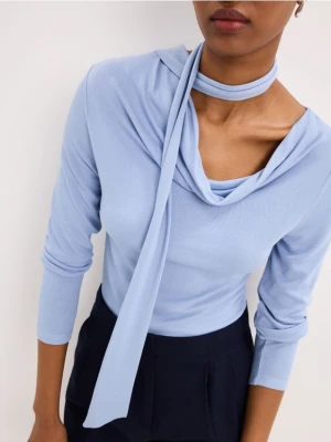 Mohito - Bluzka z szalem - błękitny